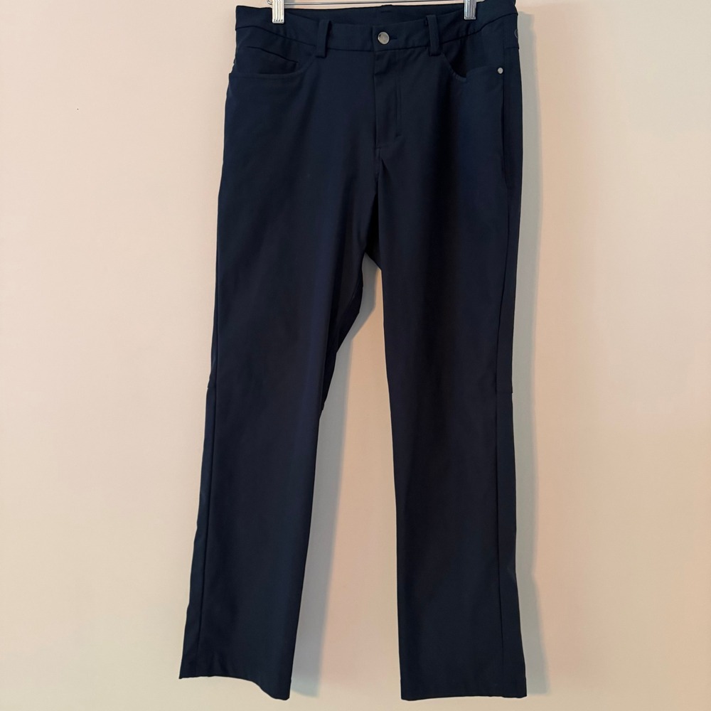 Lululemon ABC Slim Fit Warpstreme Pant Obsidian Navy Blue Mens Size 32